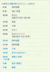 保育園の流れ